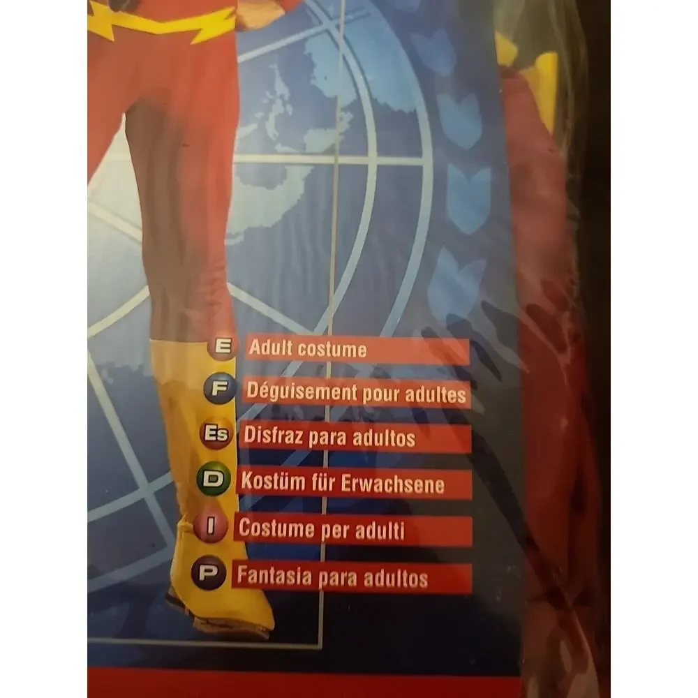 Dc Justice League Adult Large Falsh Halloween‎ Costume